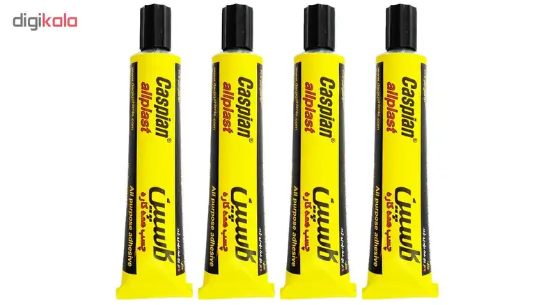 چسب همه کاره کاسپین مدل allplast حجم 50 میلی لیتر بسته 4 عددی