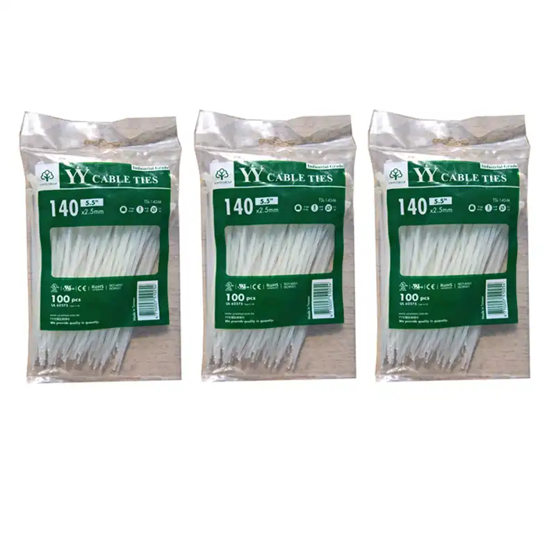 بست کمربندی وای وای مدل TSL-140-M سایز 2.5×140 میلیمتر بسته 3 عددی