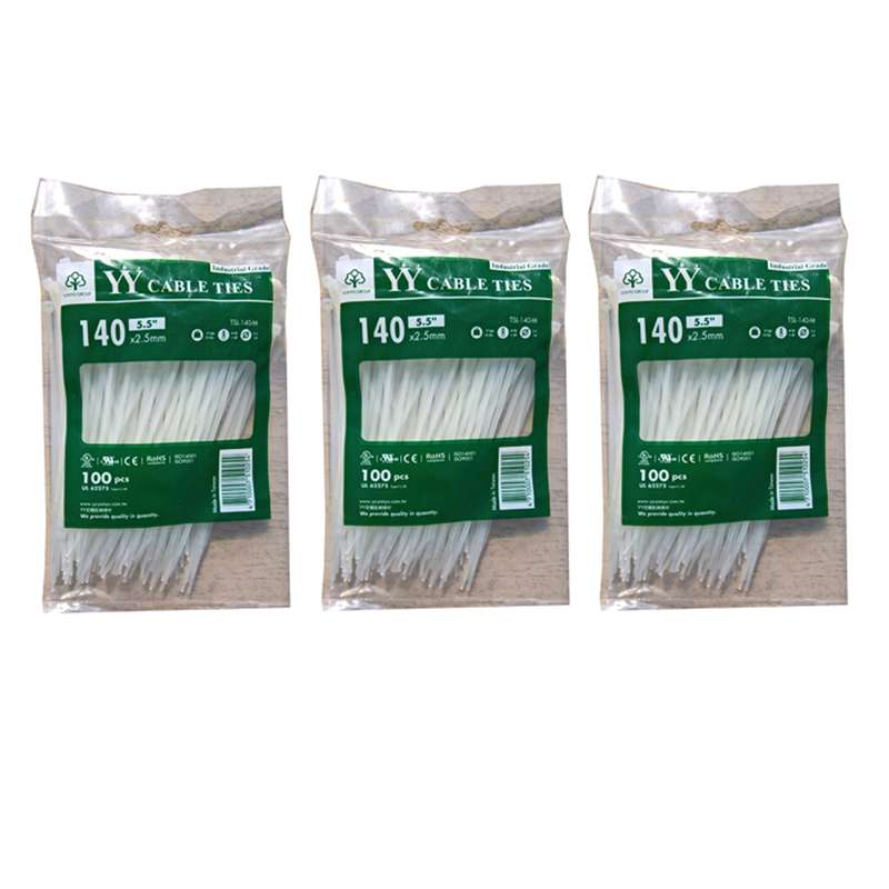 بست کمربندی وای وای مدل TSL-140-M سایز 2.5×140 میلیمتر بسته 3 عددی بست کمربندی وای وای مدل TSL-140-M سایز 2.5×140 میلیمتر بسته 3 عددی