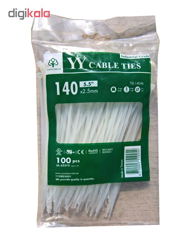 بست کمربندی وای وای مدل TSL-140-M سایز 2.5×140 میلیمتر بسته 3 عددی بست کمربندی وای وای مدل TSL-140-M سایز 2.5×140 میلیمتر بسته 3 عددی