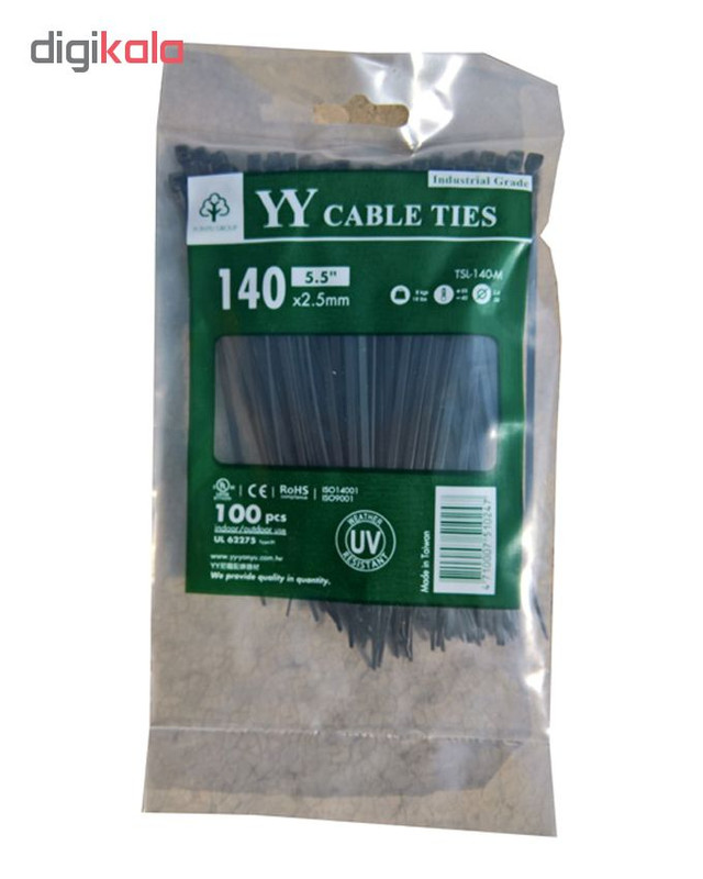 بست کمربندی وای وای مدل TSL-140-M سایز 2.5×140 میلیمتر بسته 3 عددی بست کمربندی وای وای مدل TSL-140-M سایز 2.5×140 میلیمتر بسته 3 عددی