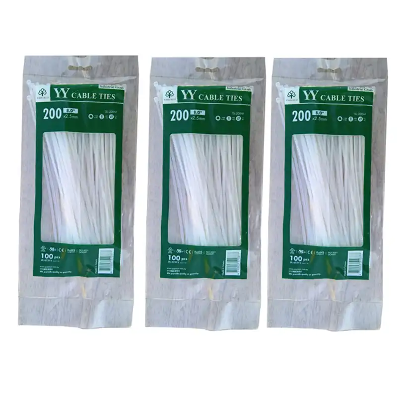 بست کمربندی وای وای مدل TSL-200-M سایز 2.5×200 میلیمتر بسته 3 عددی