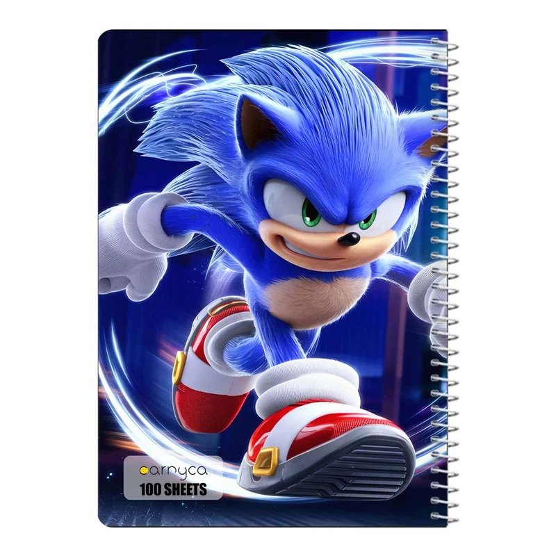 دفتر مشق 100 برگ سیمی کارنیکا طرح سونیک Sonic کد 53629