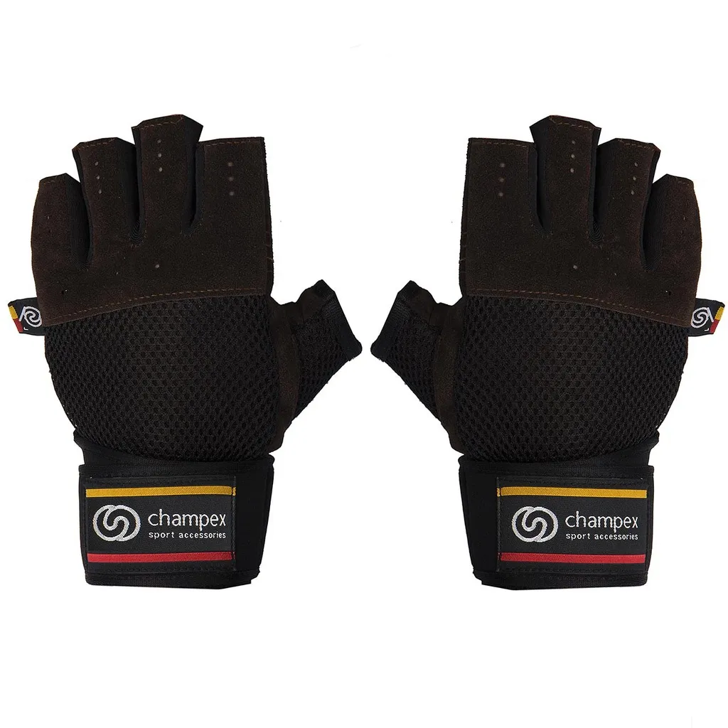 دستکش تمرین با وزنه چمپکس مدل Gear Man Wristband Ashbalt سایز بزرگ