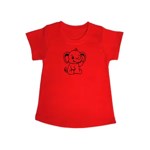 تی شرت آستین کوتاه دخترانه مدل بچه فیل کد R.Blk