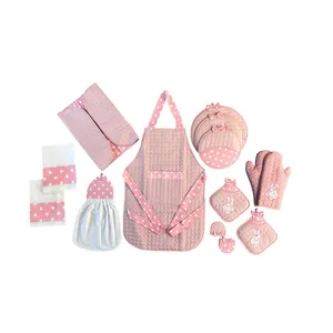 سرویس آشپزخانه مدل پارچه ای طرح ستاره های تکه دوزی 14 تکه