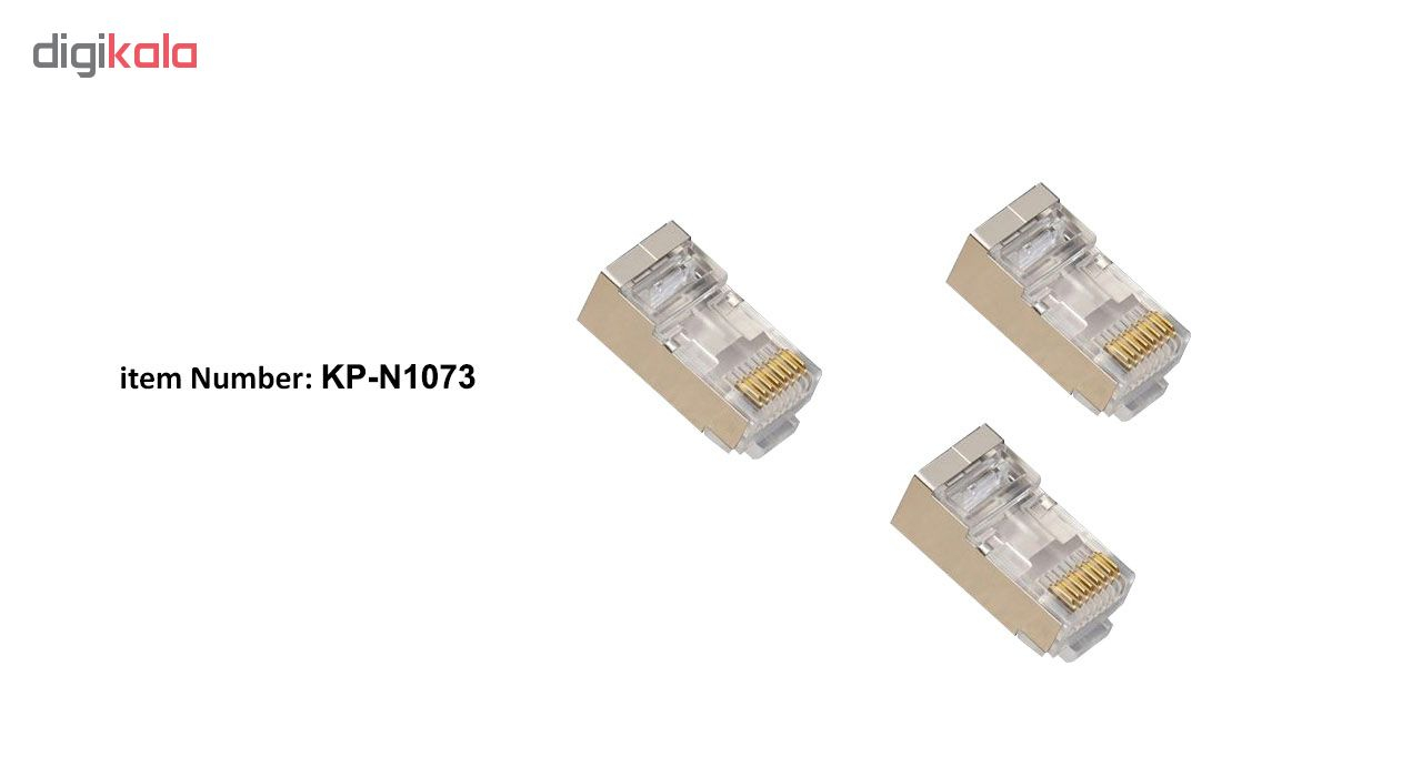 کانکتور Rj45 Cat6 STP کی نت پلاس مدل KP-N1075 بسته 20 عددی