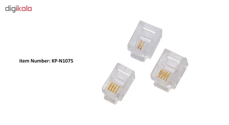 کانکتور Rj11-4Pin کی نت پلاس مدل KP-N1075 بسته 50 عددی