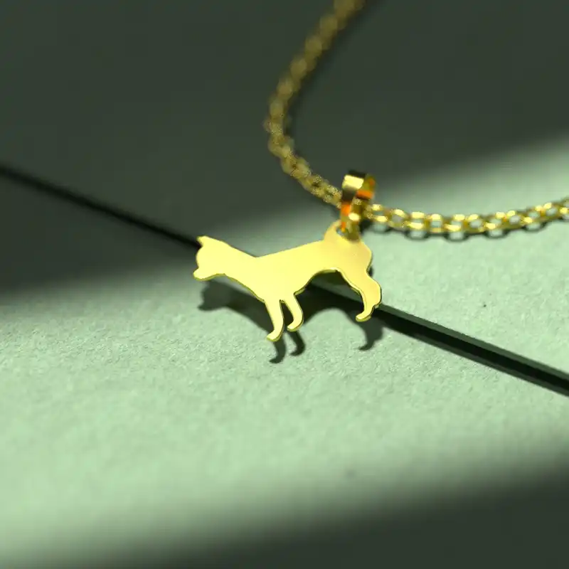 گردنبند طلا 18 عیار زنانه مدوپد مدل سگ کد J3-1-1231