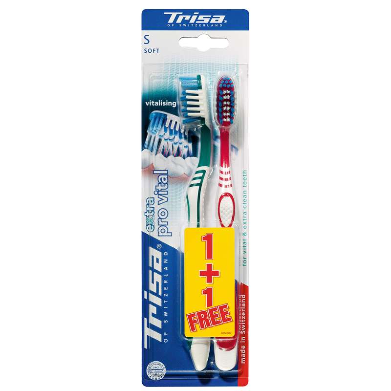 مسواک تریزا مدل Pro Vital با برس نرم بسته 2 عددی مسواک تریزا مدل Pro Vital با برس نرم بسته 2 عددی