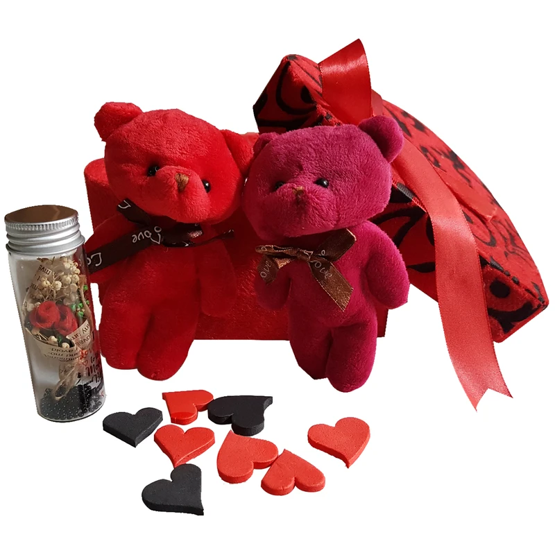 پک هديه و ست هدیه عروسک خرسی کارا مدل 05-LOVE