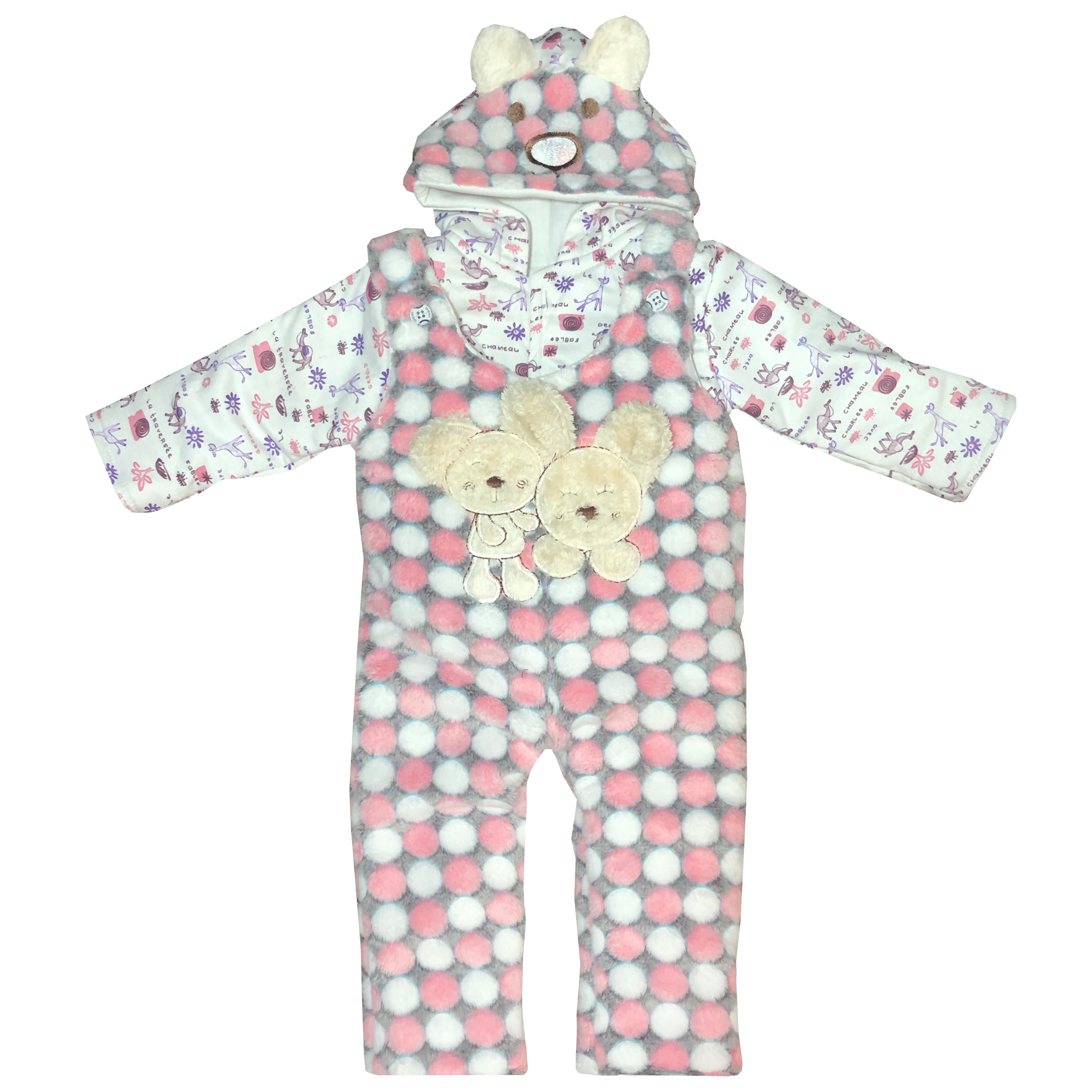 ست سویشرت و سرهمی نوزاد دخترانه کد ۲۵۲۹