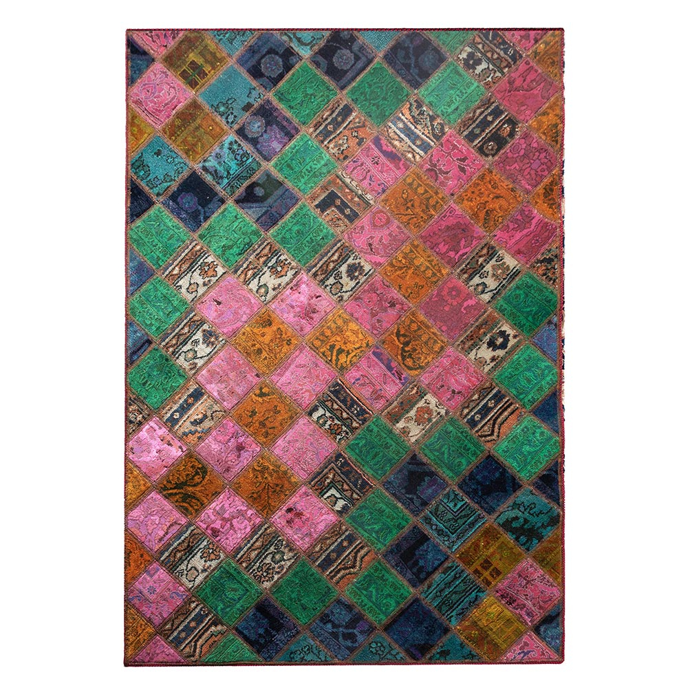 کلاژ فرش دستبافت سه و نیم متری مدل چهل تکه کد FT20-11