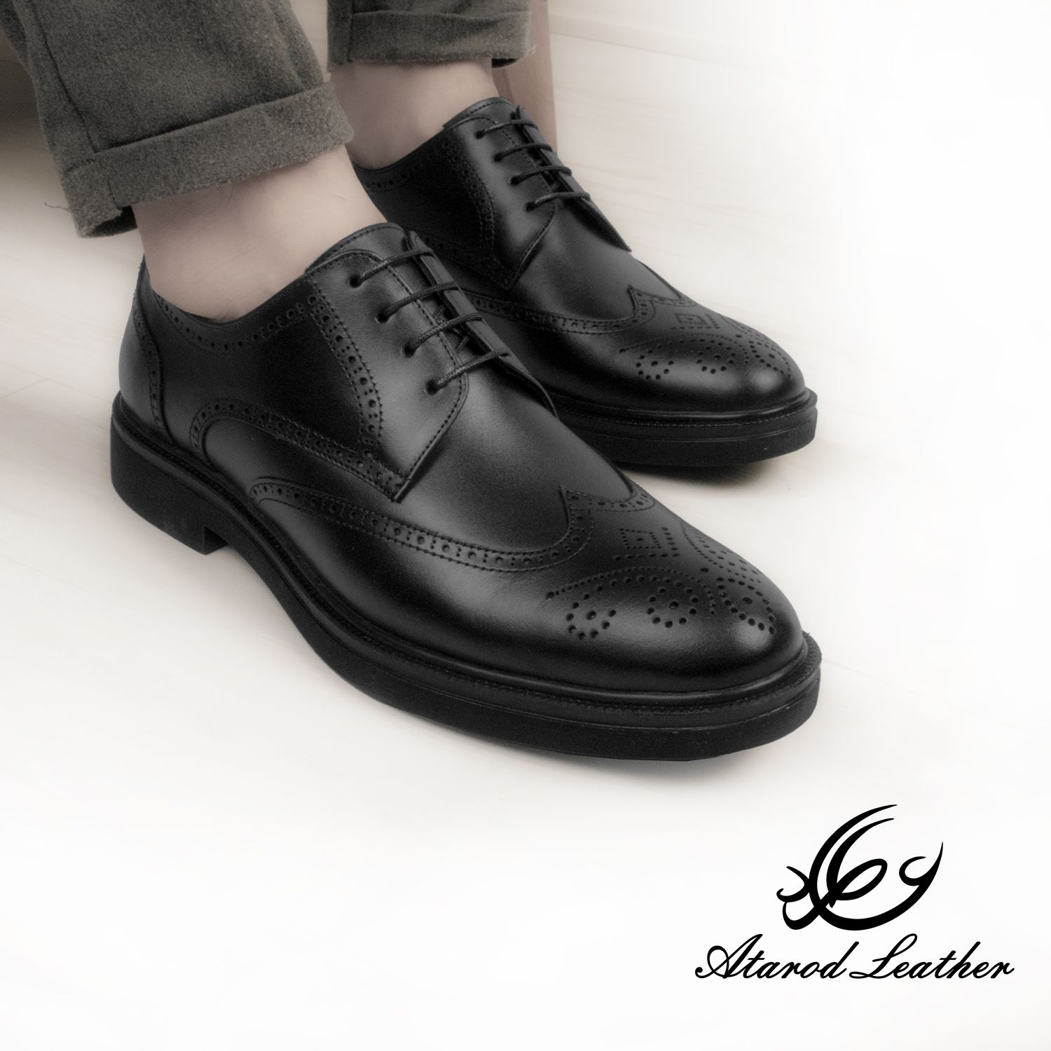 کفش مردانه چرم عطارد مدل SH10 -  - 15