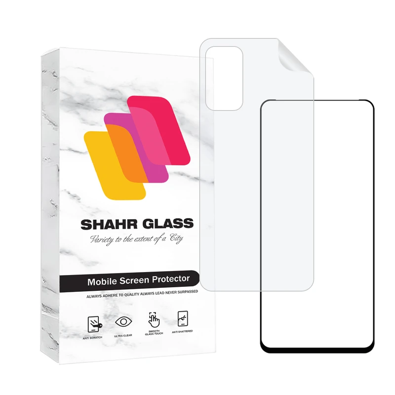 محافظ صفحه نمایش سرامیک شفاف شهر گلس مدل CERAMINANOSH مناسب برای گوشی موبایل سامسونگ Galaxy M52 5G به همراه محافظ پشت گوشی