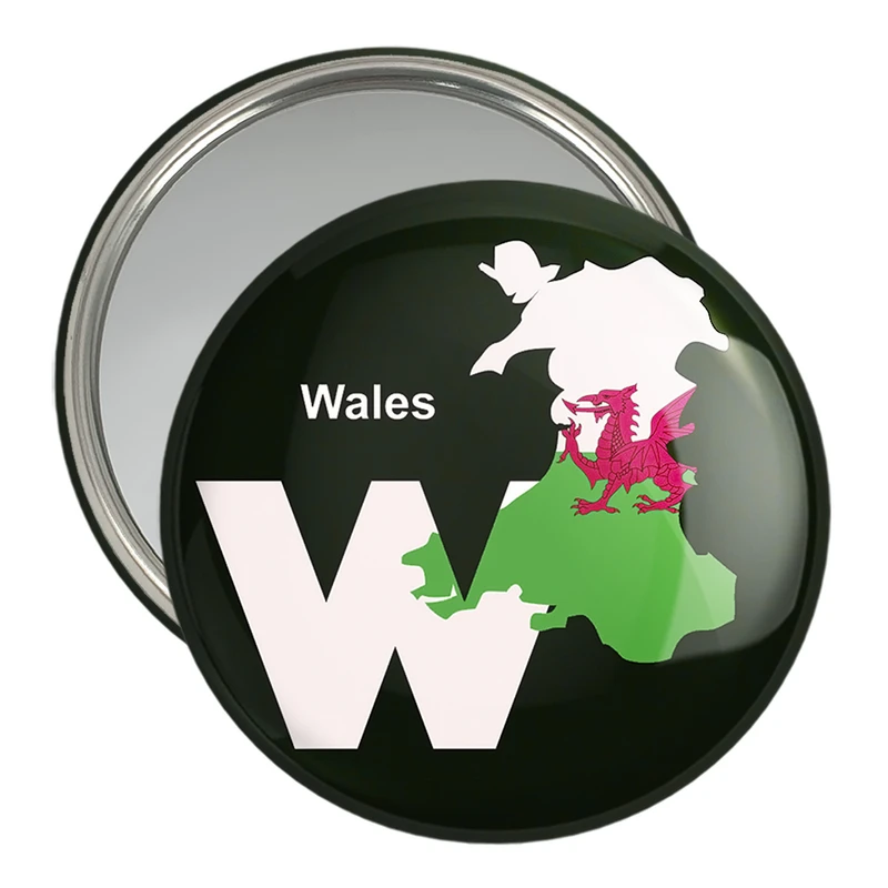 آینه جیبی خندالو مدل پرچم ولز  کد 20589