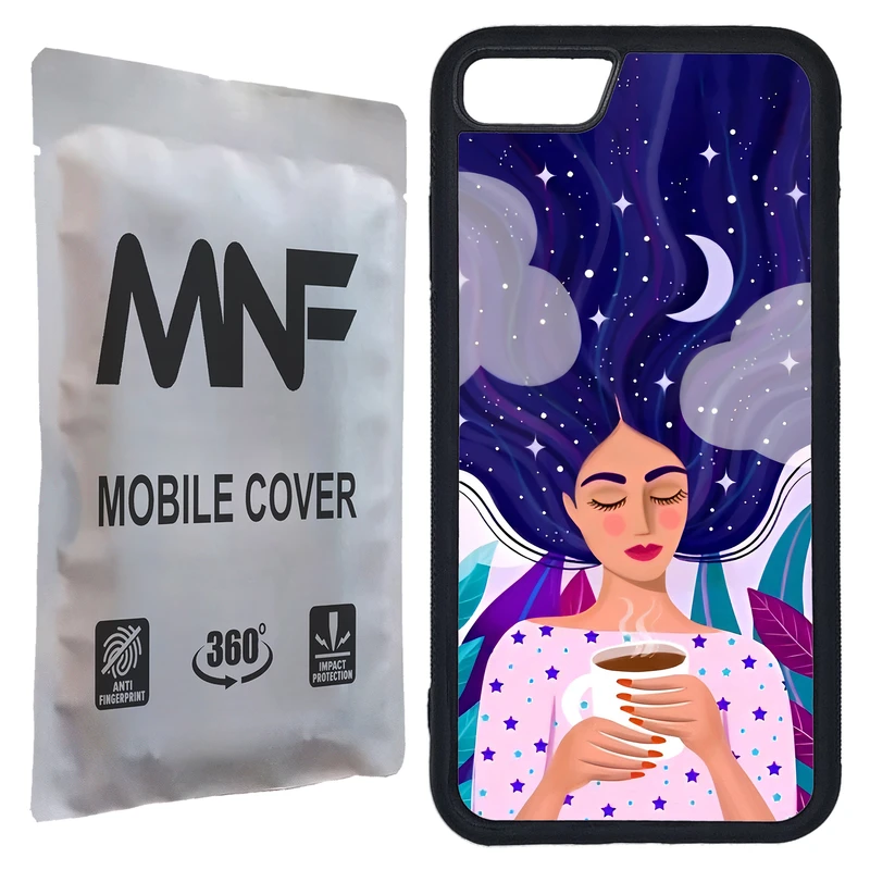 کاور ام ان اف طرح نقاشی دختر کد P-125 مناسب برای گوشی موبایل اپل iPhone 7 / 8