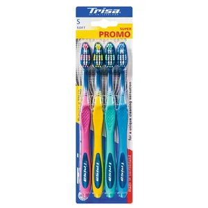 Trisa Super Promo Flexible Head Soft Toothbrush 4pcs