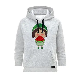 هودی زنانه مدل دختر یلدا کد B196 رنگ طوسی