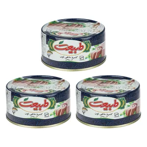 کنسرو ماهی تون در روغن گیاهی طبیعت - 180 گرم بسته 3 عددی