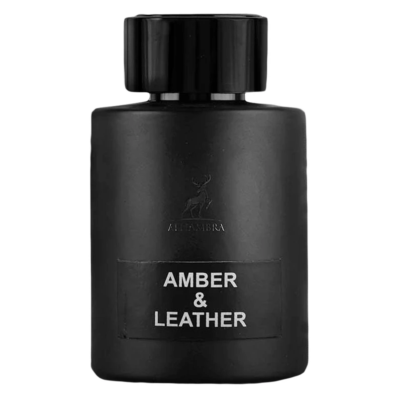 ادو پرفیوم مردانه الحمبرا مدل Amber and Leather با رایحه گرم و تلخ حجم 100 میلی لیتر