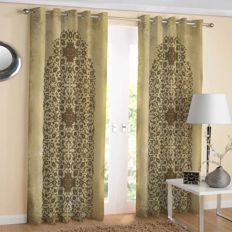 پرده مدل هازان چاپی طرح سنتی کد 2057 سایز 280x140 سانتی متر