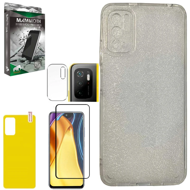 کاور ماموت مدل M-BNDL-TP0 مناسب برای گوشی موبایل شیائومی Poco M3 Pro به همراه محافظ صفحه نمایش و محافظ پشت گوشی و محافظ لنز دوربین