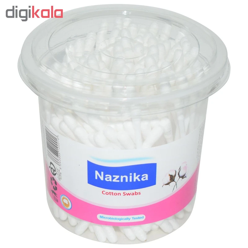 گوش پاک کن نازنیکا مدل Cotton Swabs بسته 200 عددی عکس شماره 2