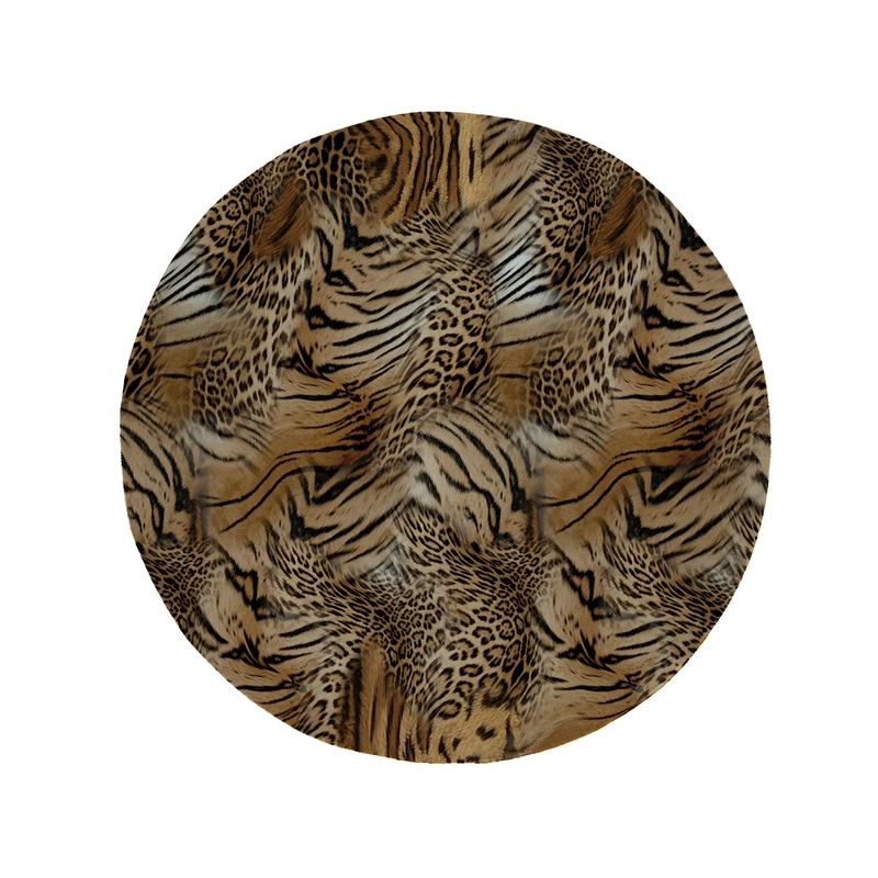 پادری مدل دایره طرح پلنگی کد 5312 سایز 90 × 90 سانتی متر