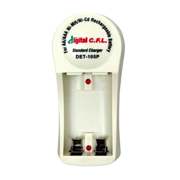 شارژر باتری سی.اف.ال مدل DET-105P به همراه 2 عدد باتری قلمی قابل شارژ سی اف ال