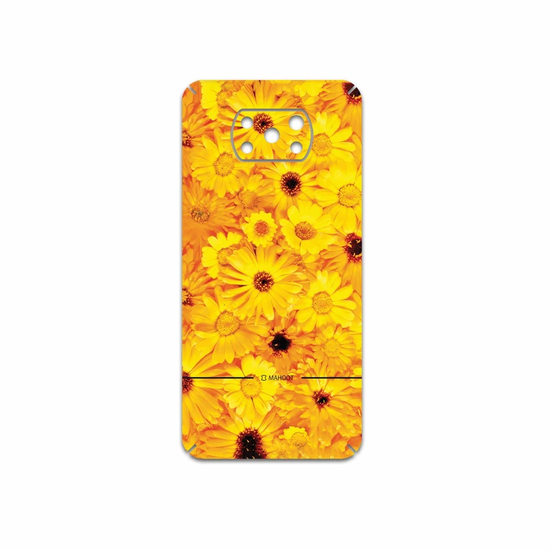برچسب پوششی ماهوت مدل Yellow-Flower مناسب برای گوشی موبایل شیائومی Poco X3 Pro