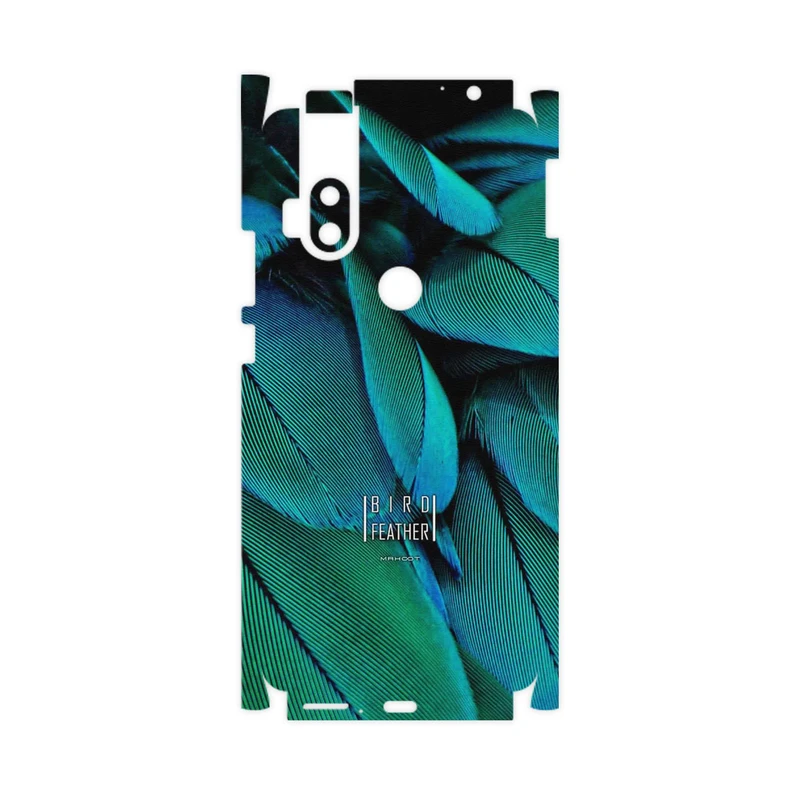 برچسب پوششی ماهوت مدل Green Feather-FullSkin مناسب برای گوشی موبایل موتورولا One Hyper