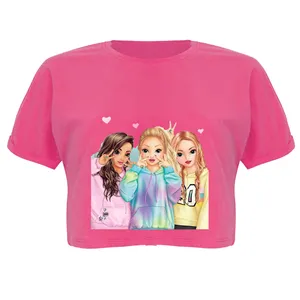 کراپ‌تاپ آستین کوتاه زنانه مدل girl کد P25 p