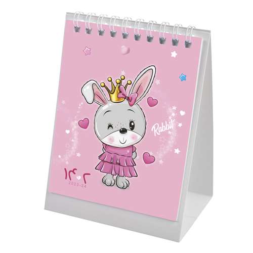  تقویم رومیزی سال 1402 طرح خرگوش فانتزی مدل پرنسس