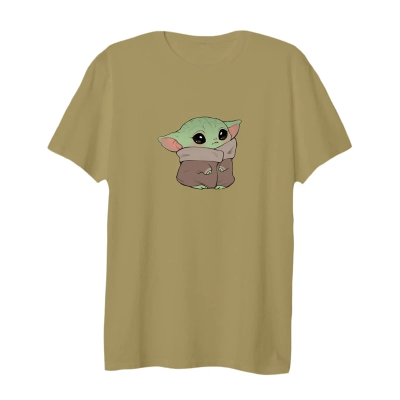 تی شرت لانگ آستین کوتاه زنانه مدل بیبی یودا کد 1