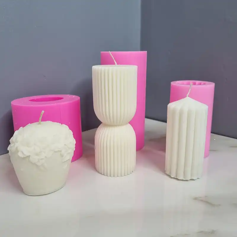 قالب شمع مدل مارسلا و استوانه های شیاردار مجموعه سه عددی