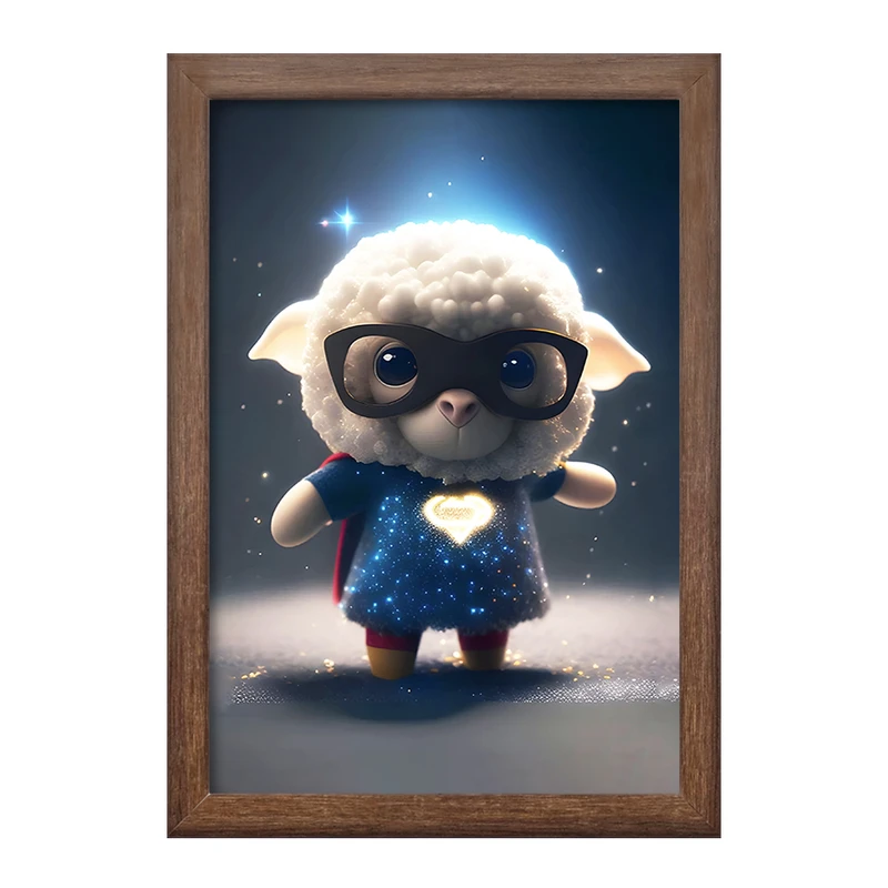 تابلو خندالو طرح گوسفند کیوت کد F5702