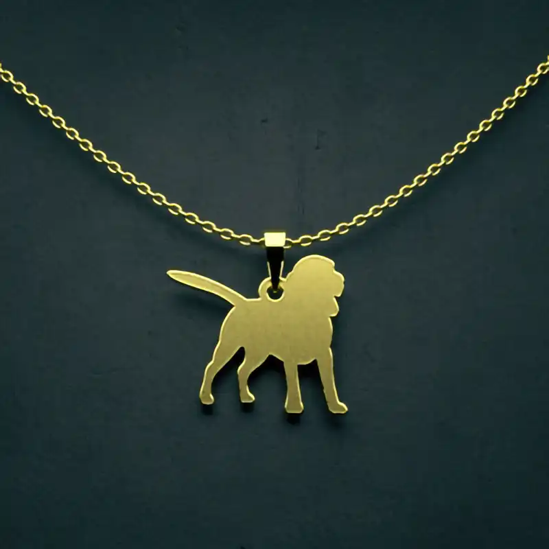 گردنبند طلا 18 عیار زنانه مدوپد مدل سگ کد J3-1-1080