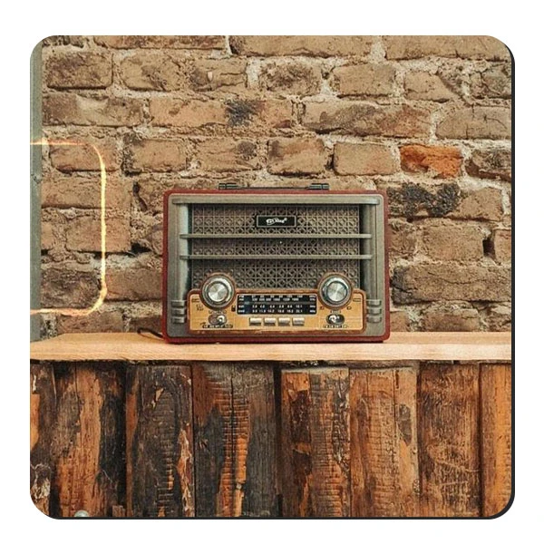  زیر لیوانی طرح رادیو قدیمی کد nzl589