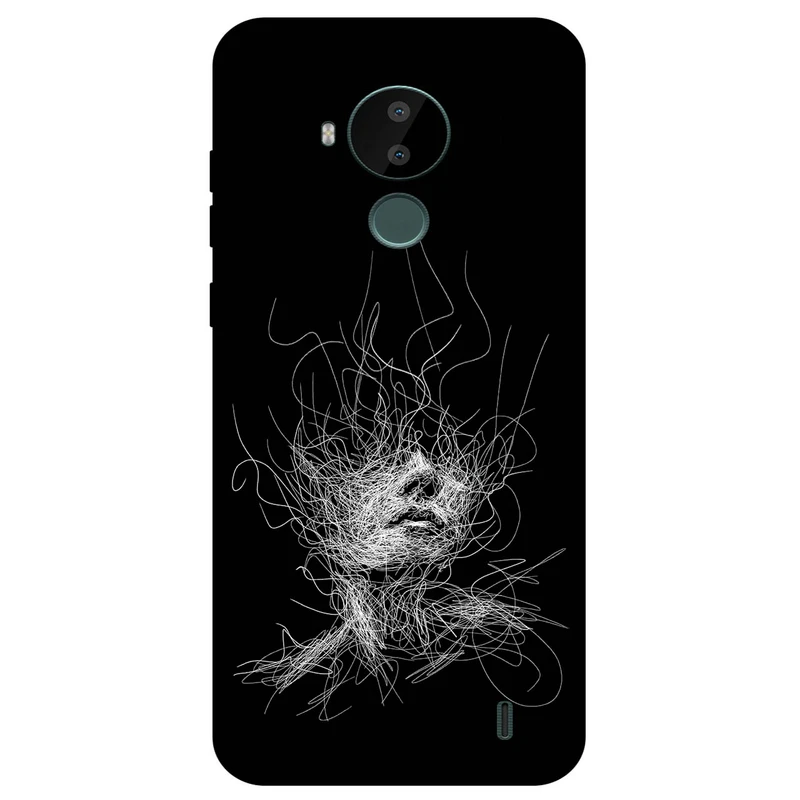 کاور مگافون طرح اسکچ صورت مدل 7423 مناسب برای گوشی موبایل نوکیا C30