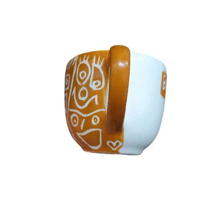 ست فنجان و بشقاب سرامیکی مدل آدمکی