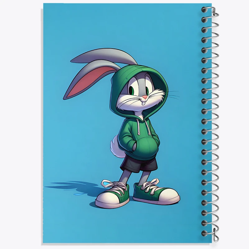 دفتر ژورنال نویسی 50 برگ خندالو مدل نقطه ای طرح باگز بانی کد N4899