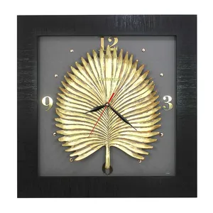 ساعت دیواری دست نگار مدل برگ استوایی کد 43-43