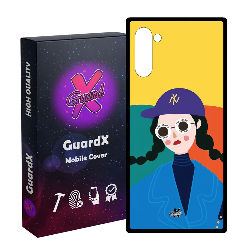 کاور گارد ایکس طرح Girl مدل Glass10629 مناسب برای گوشی موبایل سامسونگ Galaxy Note 10