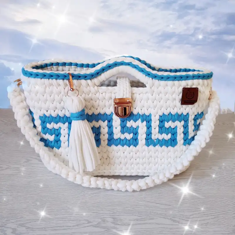 ست کیف و کریر بافتنی کد 10435