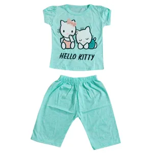 ست تی شرت و شلوارک نوزادی مدل Kitty 22