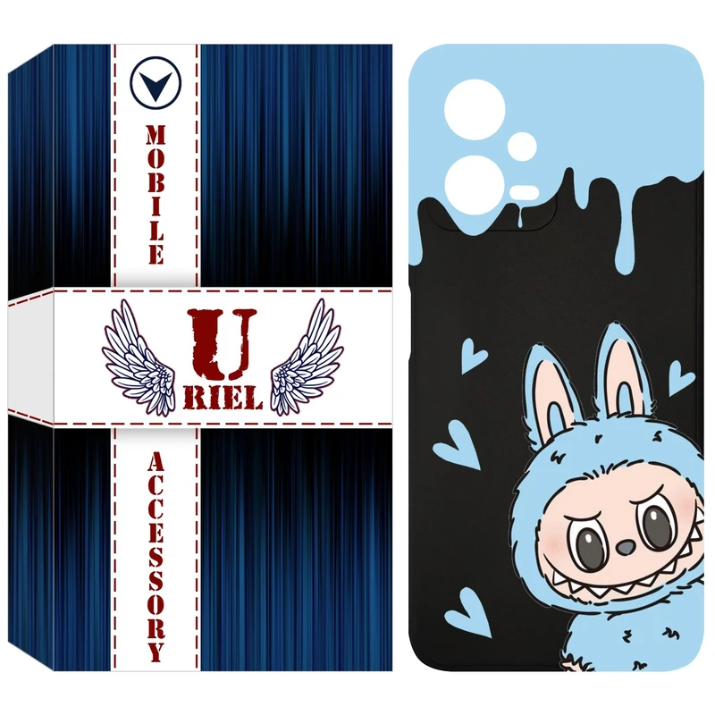 کاور یوریل قاب مدل KSH کد 131 طرح عروسک لبوبو مناسب برای گوشی موبایل شیائومی Poco X5 / Redmi Note 12 5G