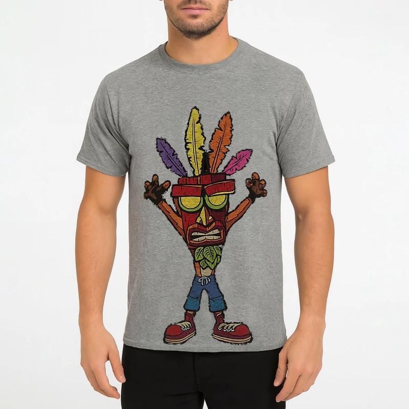 تیشرت آستین کوتاه مردانه طرح کراش کد W468