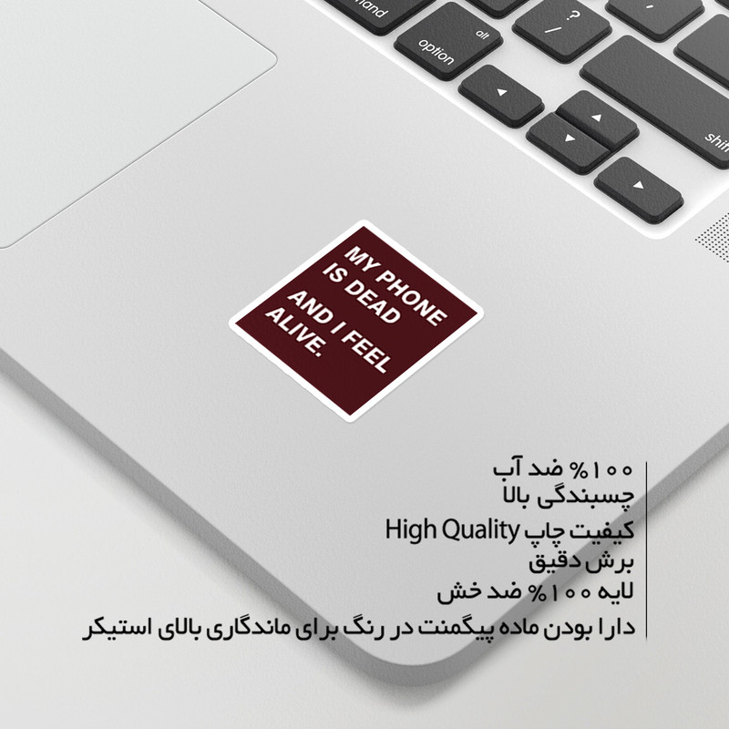 استیکر لپ تاپ ماسا دیزاین طرح متن مدل STK1363