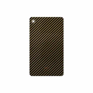 MAHOOT Glossy-Brown-Fiber Cover Sticker for Lenovo Tab M7 2019